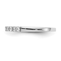 14K White Gold 0.33 Carat Lab Grown Diamond VS SI+ G+ Complete Wedding Band view 4