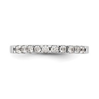 14K White Gold 0.33 Carat Lab Grown Diamond VS SI+ G+ Complete Wedding Band view 5