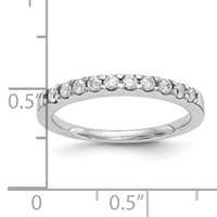 14K White Gold 0.33 Carat Lab Grown Diamond VS SI+ G+ Complete Wedding Band view 3