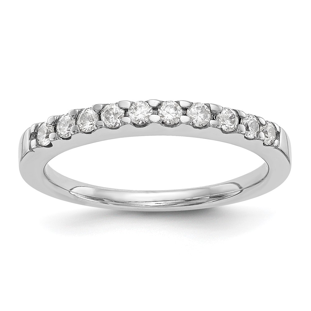 14K White Gold 0.33 Carat Lab Grown Diamond VS SI+ G+ Complete Wedding Band
