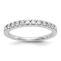 14K White Gold 0.33 Carat Lab Grown Diamond VS SI+ G+ Complete Wedding Band view 1