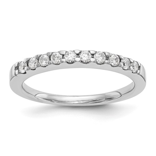 14K White Gold 0.33 Carat Lab Grown Diamond VS SI+ G+ Complete Wedding Band