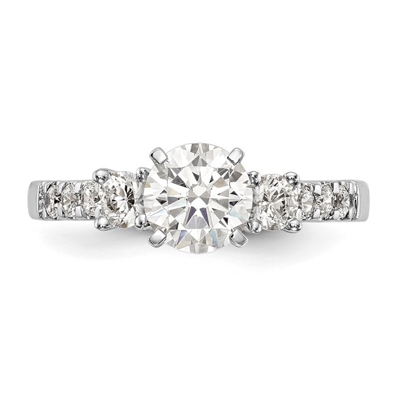 3-Stone Peg Set Semi-mount Engagement Rings