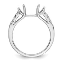 14K White Gold 0.50 Carat Lab Grown Diamond VS SI+ G+ Semi Mount Peg Set Engagement Ring view 2