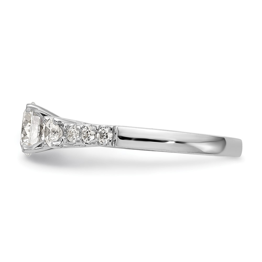 14k White Gold 1/5 carat Lab Grown Diamond VS/SI+ G+ Semi Mount Peg Set Engagement Ring (RM3031E-P/048-7WLG)
