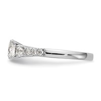 14K White Gold 0.50 Carat Lab Grown Diamond VS SI+ G+ Semi Mount Peg Set Engagement Ring view 3