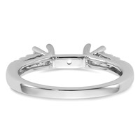 14K White Gold 0.50 Carat Lab Grown Diamond VS SI+ G+ Semi Mount Peg Set Engagement Ring view 5