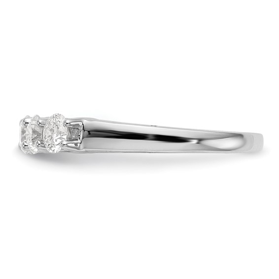 14K White Gold 5-Stone Diamond Wedding Band Mounting