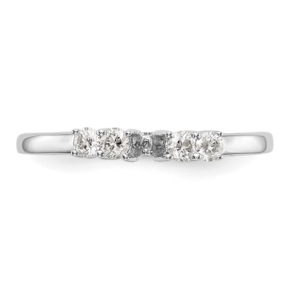 5 Stone Peg Set Semi-Mount Engagement Rings