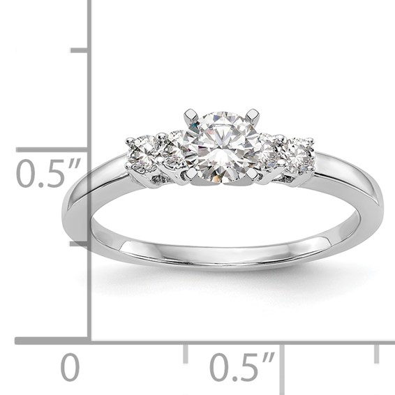 5 Stone Peg Set Semi-Mount Engagement Rings