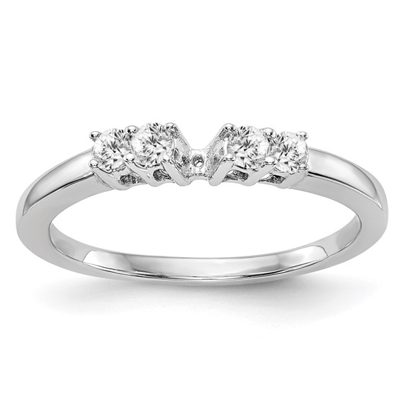 5 Stone Peg Set Semi-Mount Engagement Rings