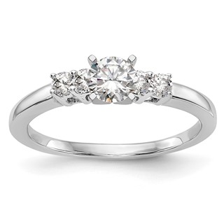 5 Stone Peg Set Semi-Mount Engagement Rings