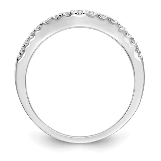 14K White Gold Contoured Wedding Band Mounting