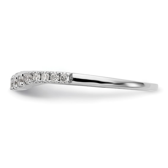 14K White Gold Contoured Wedding Band Mounting