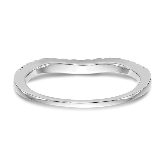 14K White Gold Contoured Wedding Band Mounting