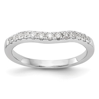 14K White Gold Contoured Wedding Band Mounting