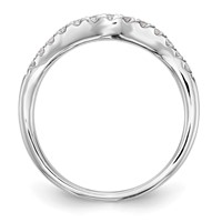 14K White Gold 0.33 Carat Lab Grown Diamond VS SI+ G+ Complete Wedding Band view 2
