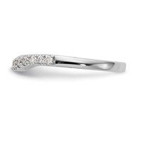 14K White Gold 0.33 Carat Lab Grown Diamond VS SI+ G+ Complete Wedding Band view 4