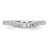 14K White Gold 0.33 Carat Lab Grown Diamond VS SI+ G+ Complete Wedding Band view 5