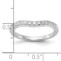 14K White Gold 0.33 Carat Lab Grown Diamond VS SI+ G+ Complete Wedding Band view 3