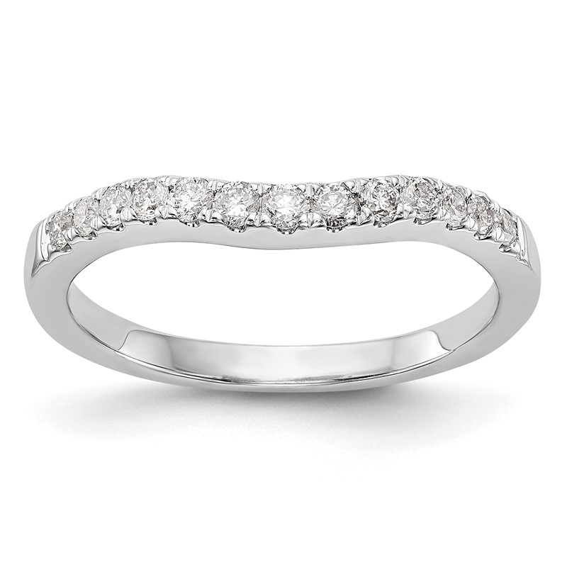 14k White Gold 1/3 carat Lab Grown Diamond VS/SI+ G+ Complete Wedding Band