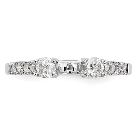 3 Stone Peg Set Semi-Mount Engagement Rings