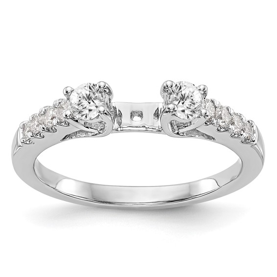 3 Stone Peg Set Semi-Mount Engagement Rings