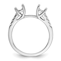 14K White Gold 0.62 Carat Lab Grown Diamond VS SI+ G+ Semi Mount Peg Set Engagement Ring view 2