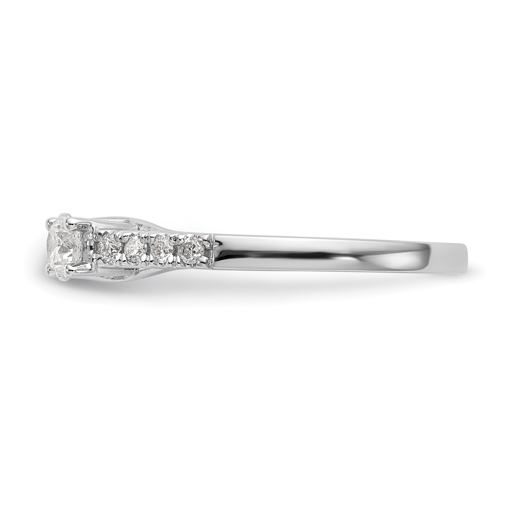 14k White Gold 1/6 carat Lab Grown Diamond VS/SI+ G+ Semi Mount Peg Set Engagement Ring (RM3040E-P/062-7WLG)