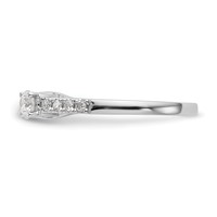 14K White Gold 0.62 Carat Lab Grown Diamond VS SI+ G+ Semi Mount Peg Set Engagement Ring view 4