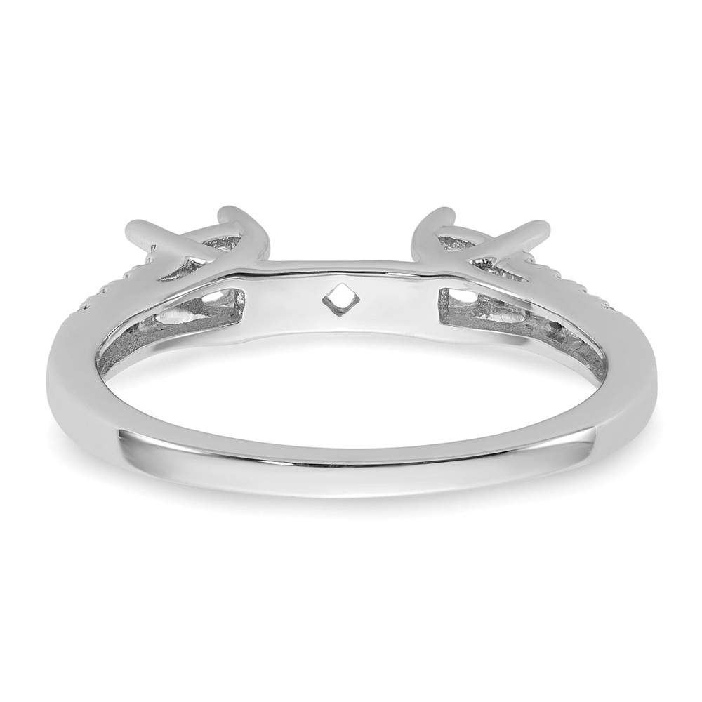 14k White Gold 1/6 carat Lab Grown Diamond VS/SI+ G+ Semi Mount Peg Set Engagement Ring (RM3040E-P/062-7WLG)