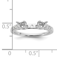 14K White Gold 0.62 Carat Lab Grown Diamond VS SI+ G+ Semi Mount Peg Set Engagement Ring view 5