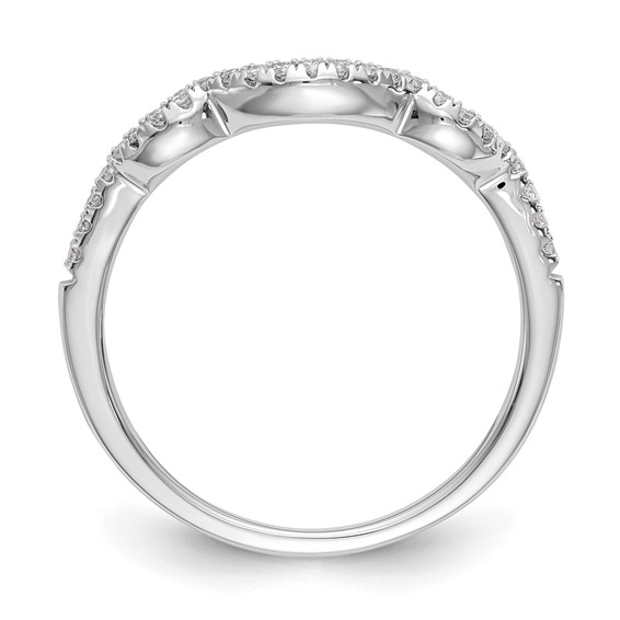 14K White Gold Contoured Wedding Band Mounting