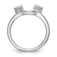 14K White Gold 0.12 Carat Lab Grown Diamond VS SI+ G+ Complete Ring Wrap view 2