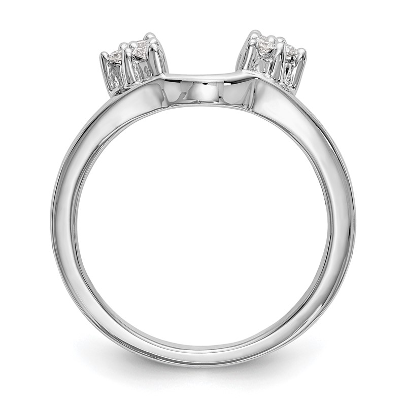 14k White Gold 1/6 carat Lab Grown Diamond VS/SI+ G+ Complete Ring Wrap