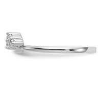 14K White Gold 0.12 Carat Lab Grown Diamond VS SI+ G+ Complete Ring Wrap view 3