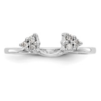 14K White Gold 0.12 Carat Lab Grown Diamond VS SI+ G+ Complete Ring Wrap view 5