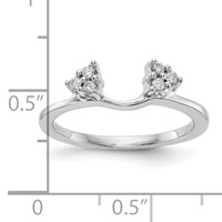 14K White Gold 0.12 Carat Lab Grown Diamond VS SI+ G+ Complete Ring Wrap view 4