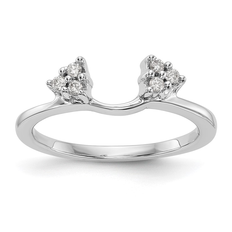 14k White Gold 1/6 carat Lab Grown Diamond VS/SI+ G+ Complete Ring Wrap
