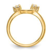 14K Yellow Gold 0.12 Carat Lab Grown Diamond VS SI+ G+ Complete Ring Wrap view 2