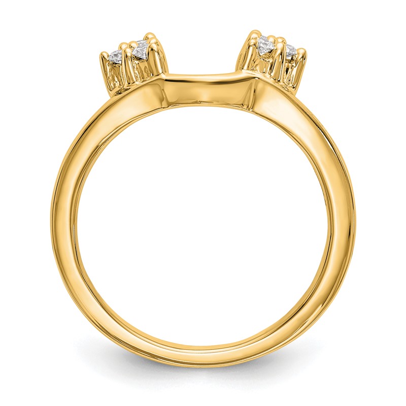 14k 1/8 carat Lab Grown Diamond VS/SI+ G+ Complete Ring Wrap