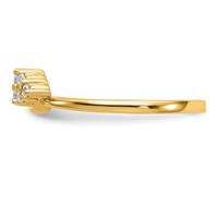 14K Yellow Gold 0.12 Carat Lab Grown Diamond VS SI+ G+ Complete Ring Wrap view 3