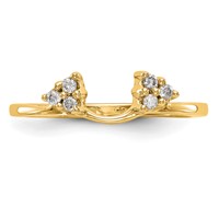 14K Yellow Gold 0.12 Carat Lab Grown Diamond VS SI+ G+ Complete Ring Wrap view 5