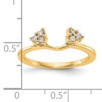 14K Yellow Gold 0.12 Carat Lab Grown Diamond VS SI+ G+ Complete Ring Wrap view 4