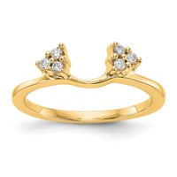14K Yellow Gold 0.12 Carat Lab Grown Diamond VS SI+ G+ Complete Ring Wrap view 1