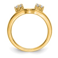 14K Yellow Gold 0.17 Carat Lab Grown Diamond VS SI+ G+ Complete Ring Wrap view 2