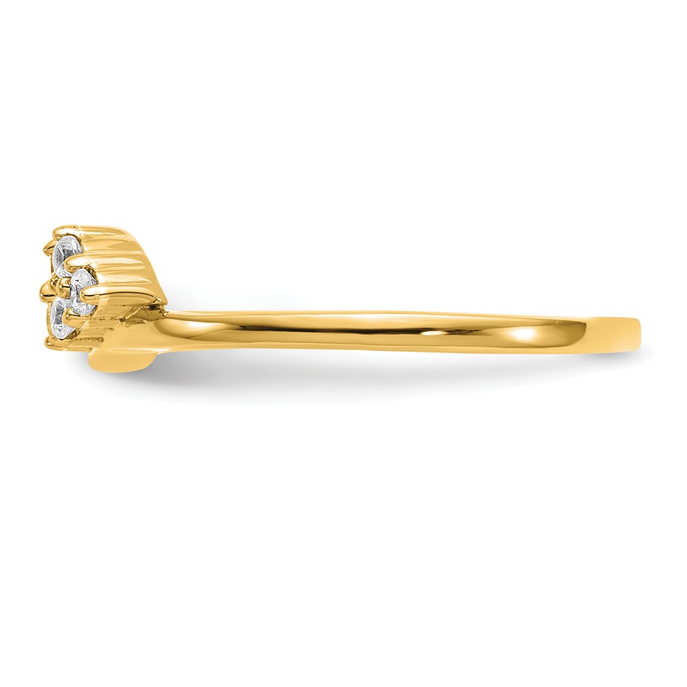 14k 1/6 carat Lab Grown Diamond VS/SI+ G+ Complete Ring Wrap (RM3065B-015-YLG)