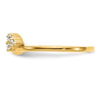 14K Yellow Gold 0.17 Carat Lab Grown Diamond VS SI+ G+ Complete Ring Wrap view 4