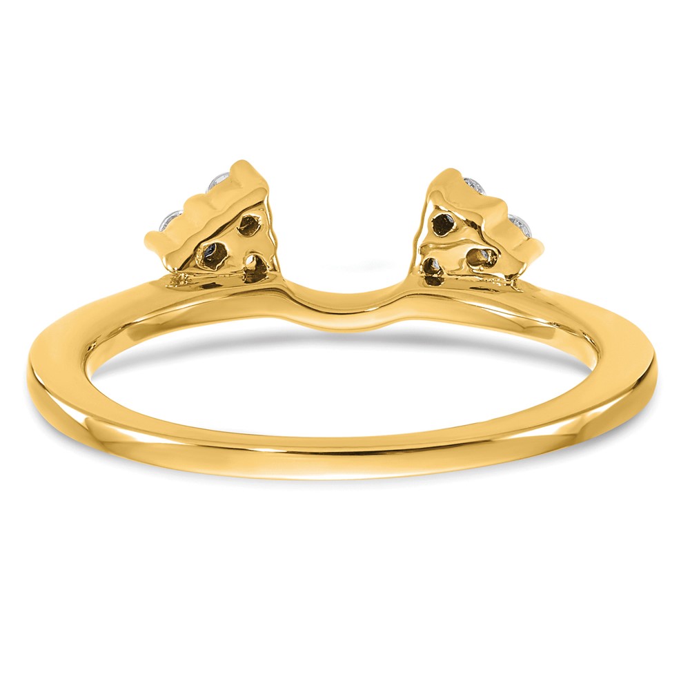 14k 1/6 carat Lab Grown Diamond VS/SI+ G+ Complete Ring Wrap (RM3065B-015-YLG)