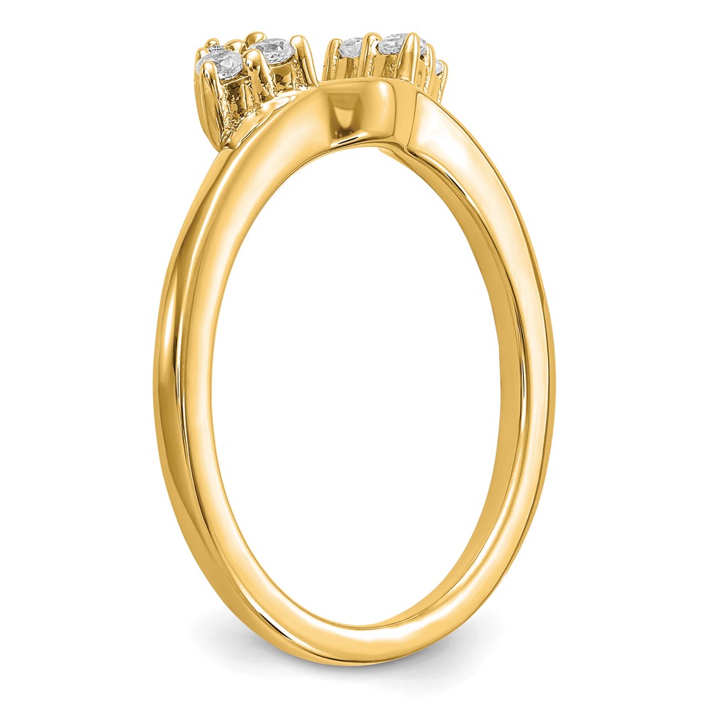 14k 1/6 carat Lab Grown Diamond VS/SI+ G+ Complete Ring Wrap (RM3065B-015-YLG)
